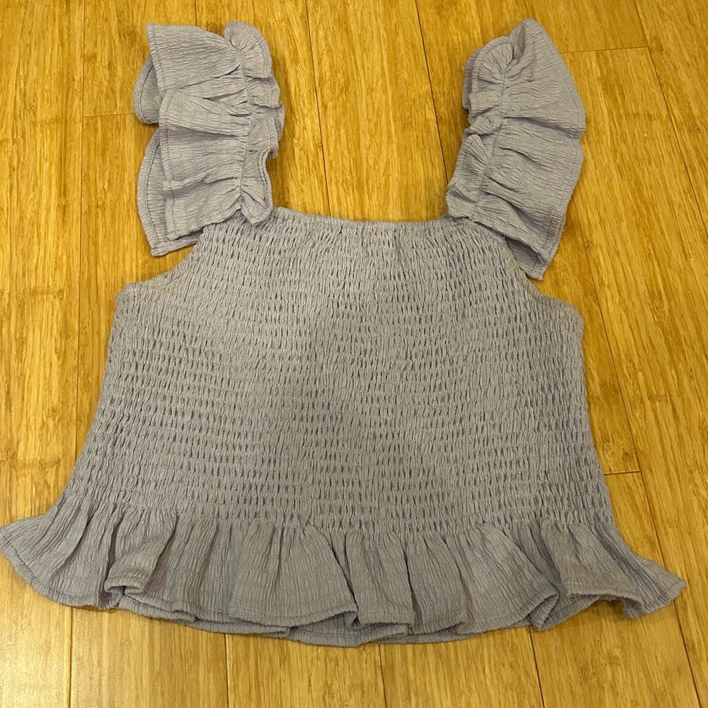 Purple Ruffled Women's Top